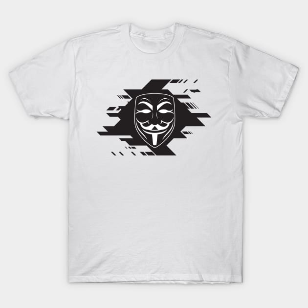 Anonymous (black version) T-Shirt by Wolfano